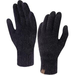 🆕Women's Black Winter Touchscreen Velvet Elastic Warm Gloves for Cold Weather
